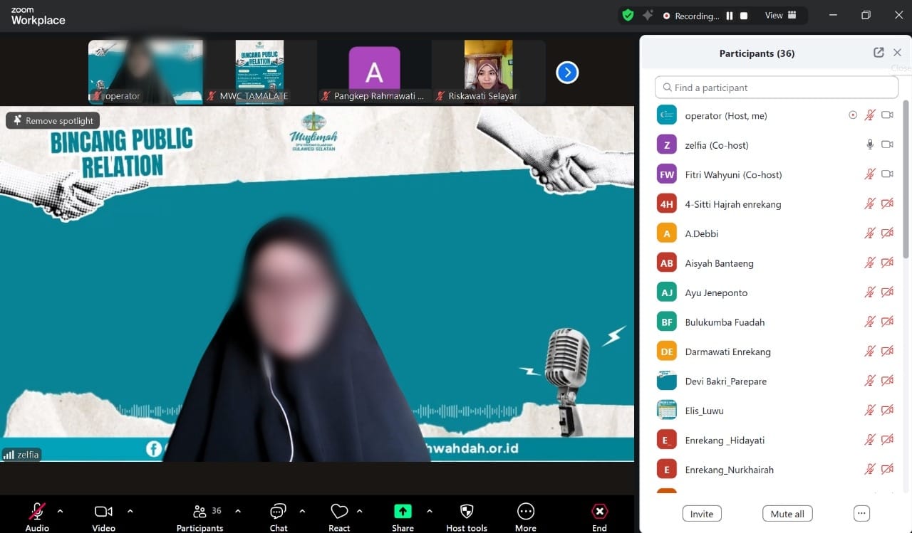 Bekali Personil Humas, Muslimah Wahdah Sulsel Gelar Bincang Public Relation