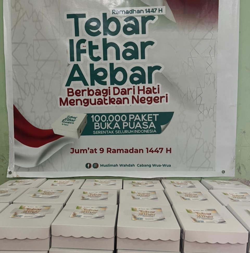 Harmonisasi Ukhuwah, Muslimah Wahdah Kendari Padukan Ta’lim Ramadhan dan Tebar 2.621 Ifthar Akbar
