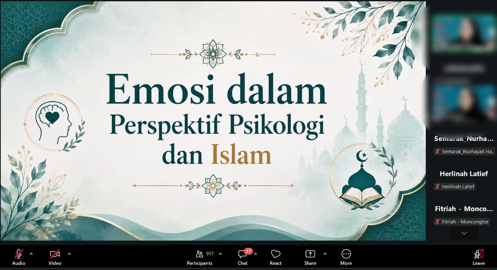 Ribuan Muslimah Ikuti Webinar High Value, Bahas Cara Bijak Mengelola Emosi