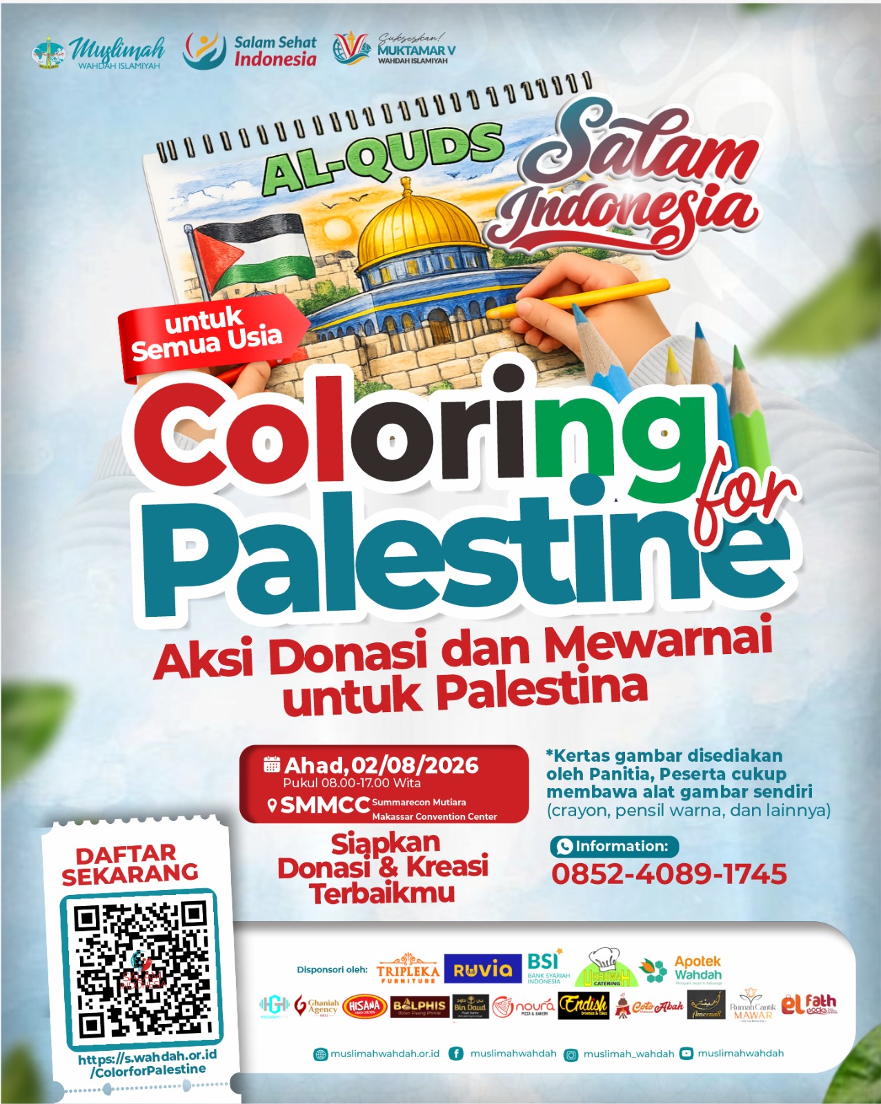 Coloring for Palestine, Aksi Kreatif dan Peduli untuk Palestina Hadir di SALAM INDONESIA