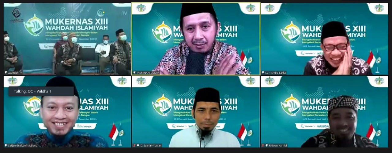 Ustadz Zaitun Rasmin Buka MUKERNAS Wahdah Islamiyah Ke XIII Lewat Video Konferensi