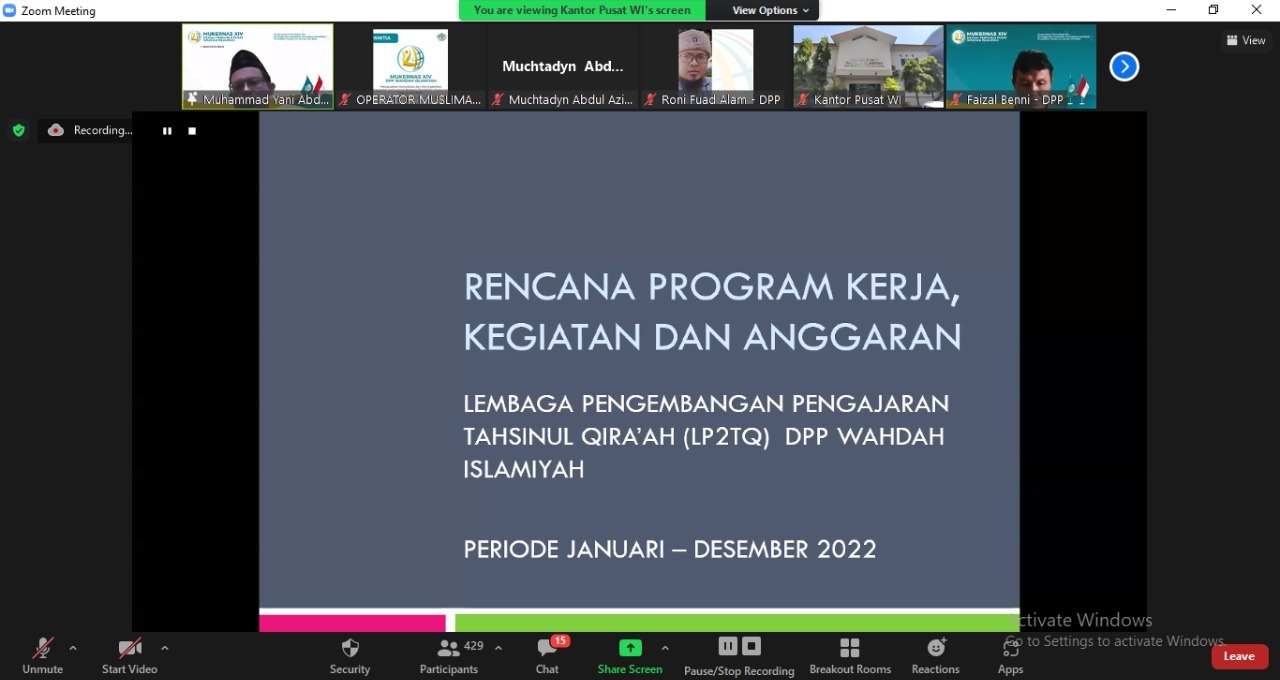 Inilah Program Andalan Bidang Khidmah Al-Qur’an Wahdah Islamiyah 2022