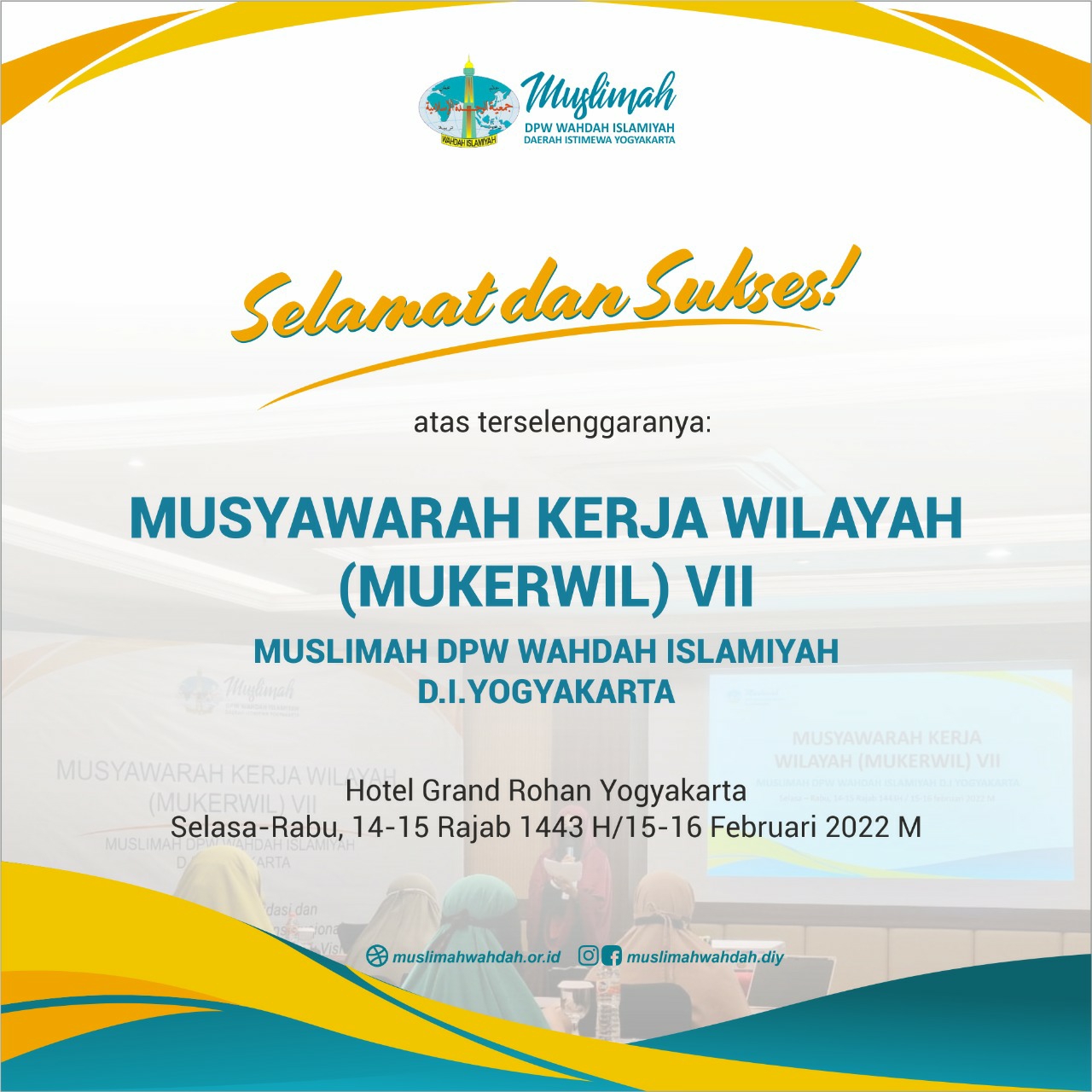 Berikan Sambutan di Mukerwil VII Muslimah Wahdah Wilayah DIY, Ibu Wakil TP PKK Yogyakarta Siap Bersinergi