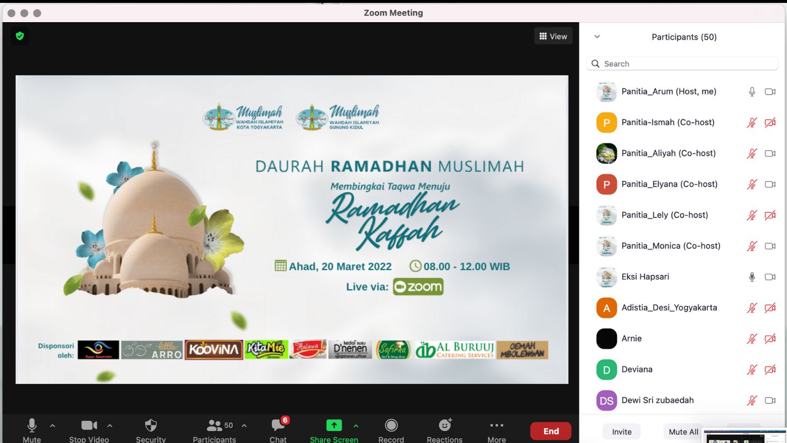 Sambut Ramadhan, Kota Yogyakarta dan Gunung Kidul Sukses Gelar Daurah Muslimah Wahdah